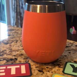 coral yeti wine tumbler